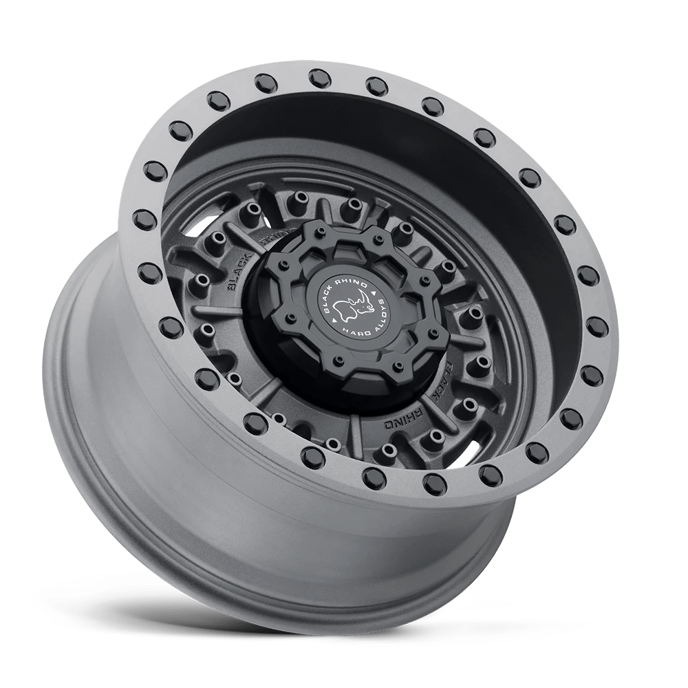 Black Rhino: Felge BR ABRAMS 18X9.5 8X165 -18 122 TXT M-GM Grau