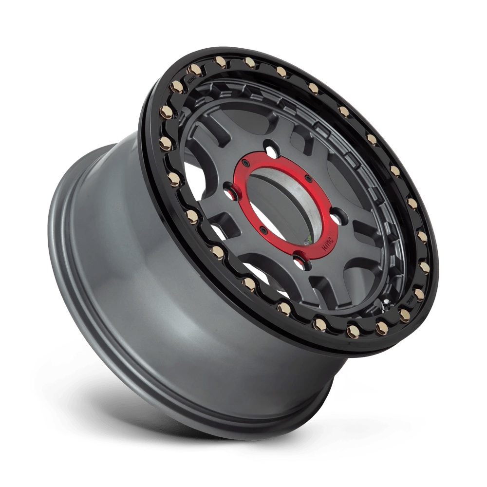 KMC Powersports: kolo RECON UTV BL 15X7 4X137 G-MTL BLK-RG +38 Šedá