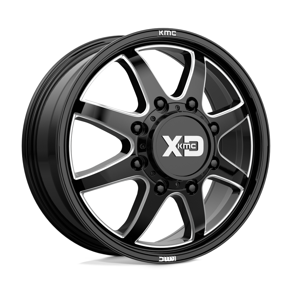 XD: wheel PIKE DRW 22X8.25 8X6.5 +105 GBLK-MILL DF Black