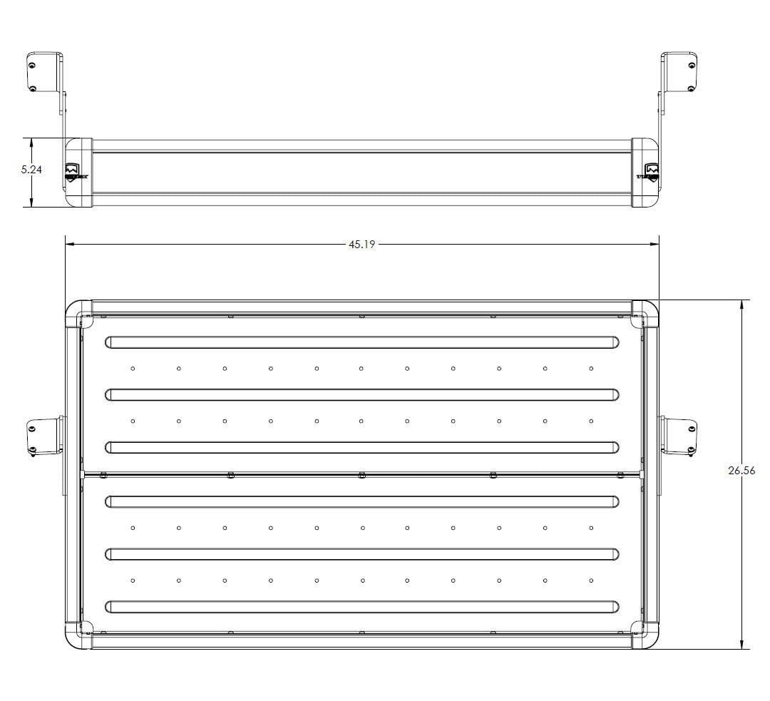 Teraflex: JK 4dr: Zavazadlový prostor Wasatch - stříbrné lišty