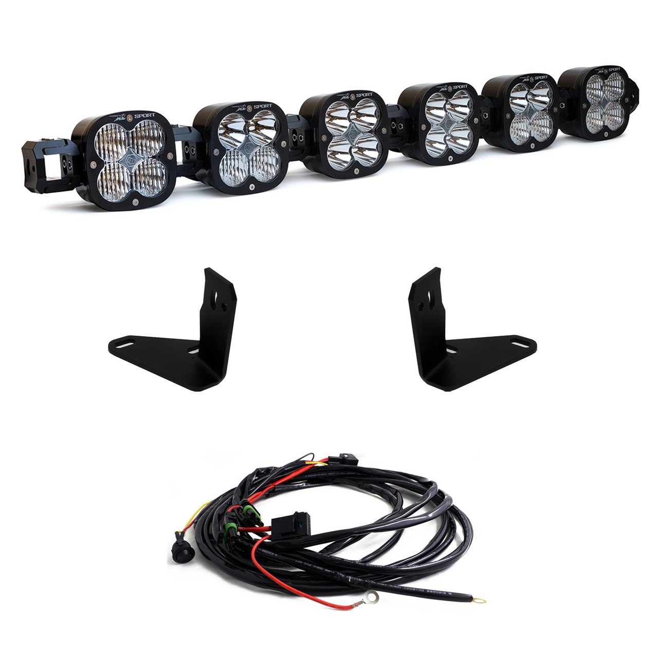 Baja Designs: 6 XL Linkable listwa LED Ford Bronco - zestaw do zderzaka stalowego (wiązka z przełącznikiem)