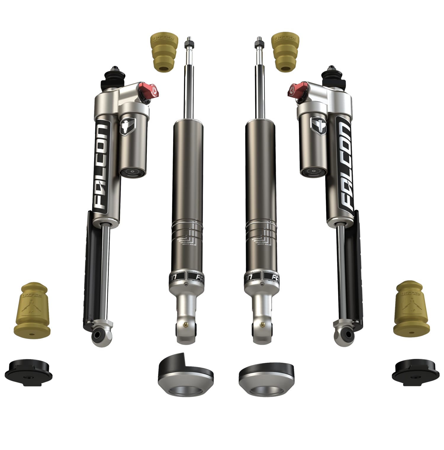 Teraflex: 2005+ Toyota Tacoma: 2.25” Sport Tow/Haul Shock Leveling System