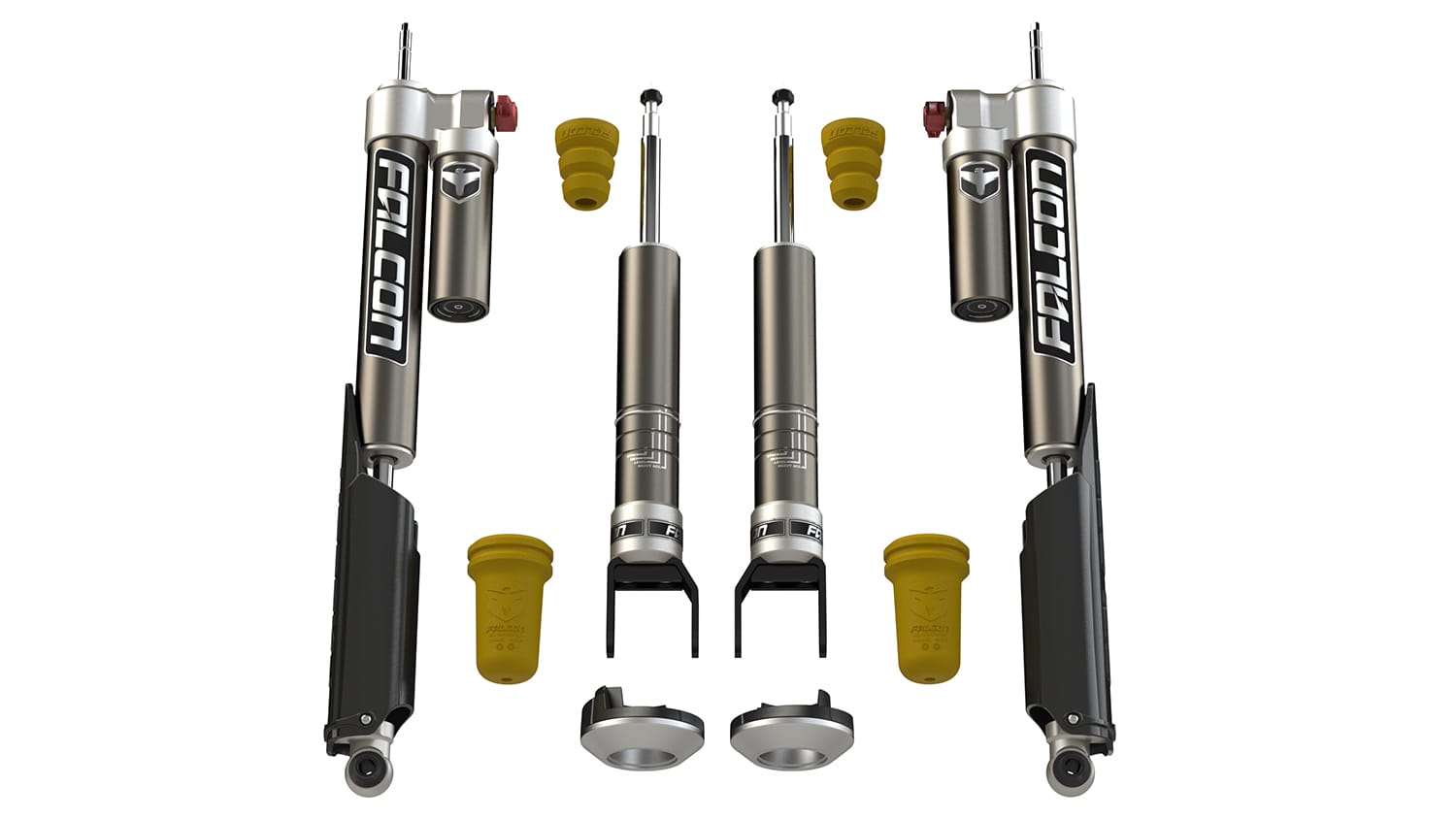 Teraflex: 2019+ Ram 1500 / Rebel: 2.25” / 1.25” zestaw zawieszenia Sport Tow/Haul Shock Leveling System