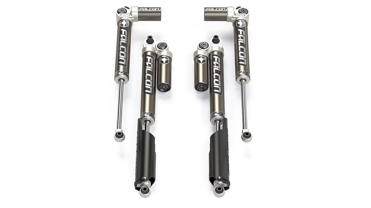 Teraflex: JL 4dr: zestaw amortyzatorów Falcon SP2 3.1 Piggyback 2–4.5” Lift (6.4L 392, 4Xe, 3.0L EcoDiesel, 2.2D)