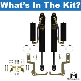 Metalcloak: kit ammortizzatori anteriori RockSport BLACK RR lift 2.5-3.5" – da 2018 Jeep Wrangler JL/da 2020 Jeep Gladiator JT (ponte standard)