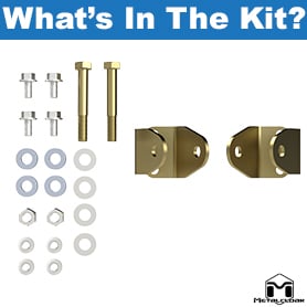 Metalcloak: kit di riallocazione del supporto inferiore posteriore dell’ammortizzatore + aumento della luce a terra – 2007-18 Jeep Wrangler JK