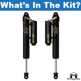 Metalcloak: rear adjustable RockSport Black RR shock absorber set lift 2.5-3.5" - from 2018 Jeep Wrangler JL