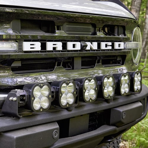 Baja Designs: 6 XL Linkable listwa LED Ford Bronco – zestaw do zderzaka z tworzywa (wiązka z przełącznikiem)