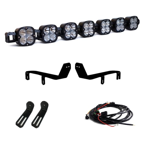Baja Designs: 7 XL Linkable listwa LED Ford F-250/350 Super Duty 2017-2019 – zestaw do zderzaka (wiązka z przełącznikiem)