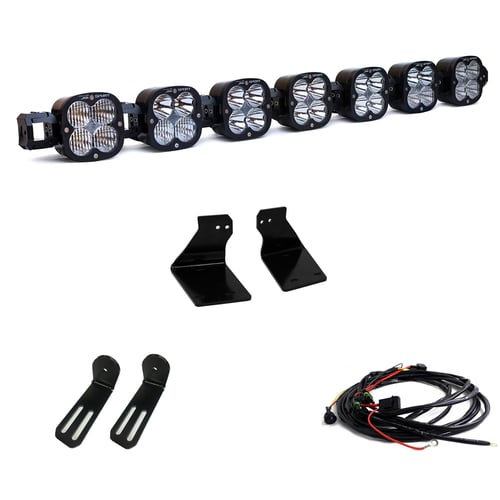 Baja Designs: 7 XL Linkable listwa LED Ford F-250/350 Super Duty 2020-2022 – zestaw do zderzaka (wiązka z przełącznikiem)