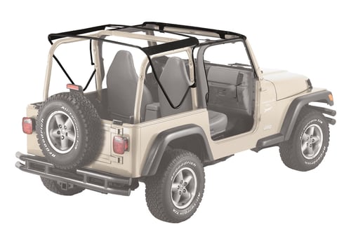 BesTop: Zestaw stelaża i pałąków dachu – Jeep Wrangler TJ 1997-2006, bez wersji Unlimited (zamiennik w stylu fabrycznym)