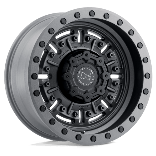 Black Rhino: Felge BR ABRAMS 17X9.5 8X165 -18 122 TXT M-GM Grau