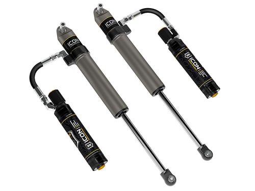 ICON: 2.5″ Lift Front VS 2.5 Aluminum Series Shock Absorbers RR W/ Cdev Pair – 2020-23 Jeep Gladiator/2018-23 Jeep Wrangler JL