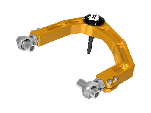 ICON: Front Billet Upper Control Arms W/ Delta Joint Pro Gold Anodizing – 2024-25 Toyota Tacoma/2024-25 Toyota Land Cruiser 250 Series/2024-25 Lexus GX550/2025 Toyota 4Runner
