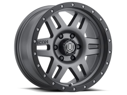 Icon Alloys: disk SIX SPEED 17×8.5 6×5.5 108.00 ET0 Titanium