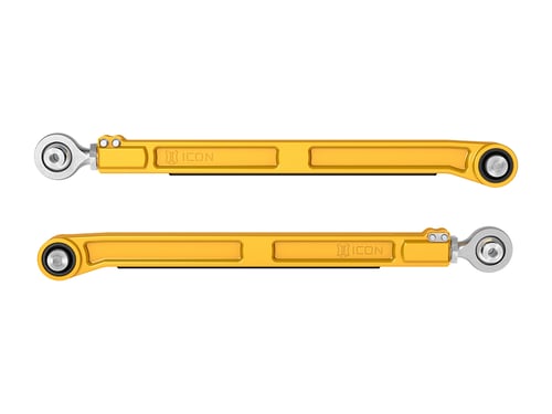 ICON: komplet regulowanych tylnych dolnych wahaczy Premium CNC Alu – 2022-26 Toyota Tundra/2023-26 Toyota Sequoia/od 2024 Toyota Tacoma (złote)