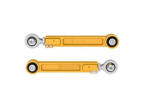 ICON: komplet regulowanych tylnych górnych wahaczy Premium CNC – od 2024 Toyota Land Cruiser 250/2022-26 Toyota Tundra/2023-26 Toyota Sequoia/od 2024 Toyota Tacoma (złote)
