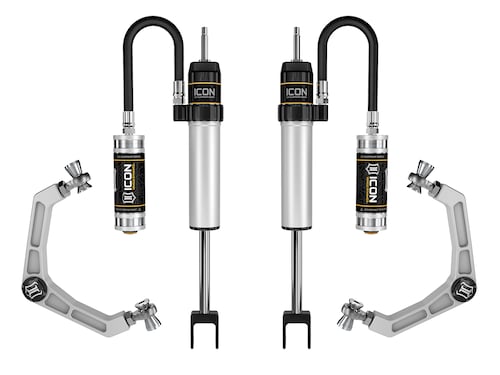 ICON: sada předních tlumičů 2.5 VS RR CDCV Shock System 0-2″ lift (tlumiče + horní billetová ramena) – 2020-26 GM 2500/3500 HD