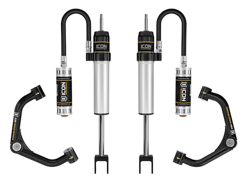 ICON: sada předních tlumičů 2.5 VS RR CDCV Shock System 0-2″ lift (tlumiče + horní ramena) – 2020-26 GM 2500/3500 HD