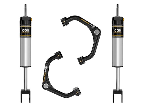ICON: sada předních tlumičů 2.5 VS Shock System 0-2″ lift (tlumiče + horní ramena) – 2020-26 GM 2500/3500 HD