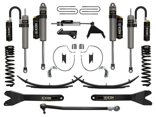 ICON: sada zavěšení 4.5″ lift Stage 5 s poloměrovými rameny – 2023-26 Ford F-250/F-350 Super Duty 4WD (Diesel)