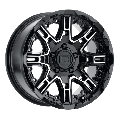 Level 8: cerchio LE SLIN 22X11.5 5X127 -44 71 G-BK MC Lavorato a macchina