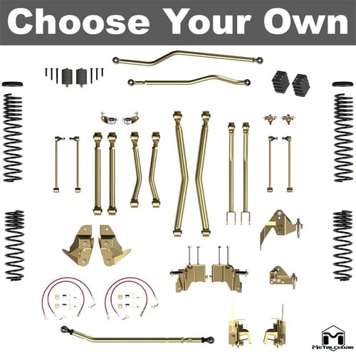 Metalcloak: Fahrwerkskit 4.5″ Höherlegung 4-Link & DB3 Long Arm Bolt-On – 2007-18 Jeep Wrangler JK