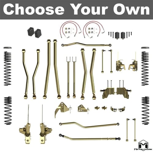 Metalcloak: Fahrwerkskit Höherlegung 5.5″ 4-Link Long Arm Bolt-On – 2007-18 Jeep Wrangler JK
