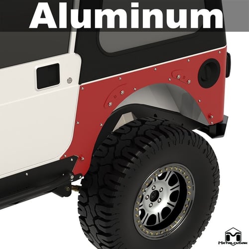 Metalcloak: kit protezioni angoli posteriori (estese, alluminio) – 1997-06 Jeep Wrangler TJ