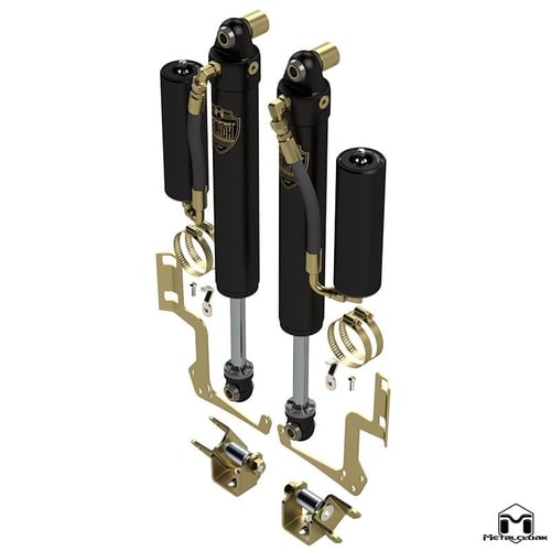 Metalcloak: RockSport Black RR front shock absorber kit lift 2.5-3.5″ – from 2020 Jeep Gladiator JT Mojave