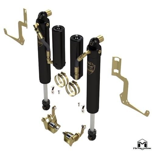Metalcloak: sada předních nastavitelných tlumičů RockSport BLACK RR se zvýšením 2.5-3.5″ – od 2018 Jeep Wrangler JL/od 2020 Jeep Gladiator JT (standardový most)