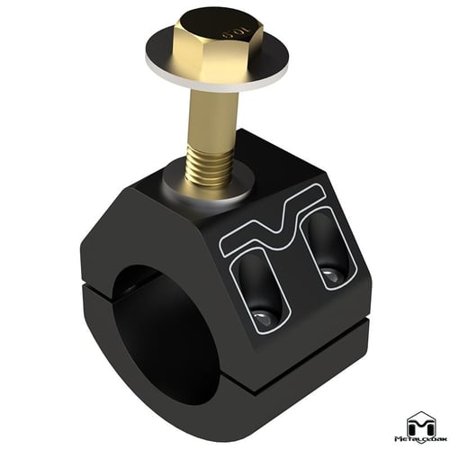 Metalcloak: staffa ammortizzatore di sterzo per barra di sterzo in alluminio fresato 1.625″