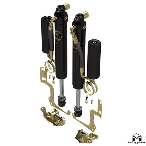 Metalcloak: zestaw przednich amortyzatorów RockSport Black RR  lift 2.5-3.5″ – od 2018 Jeep Wrangler JL/od 2020 Jeep Gladiator JT
