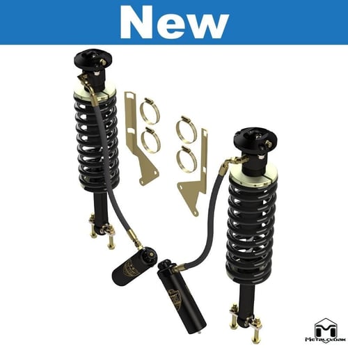 Metalcloak: zestaw przednich regulowanych amortyzatorów RockSport Black RR Coilovers lift 2.5-4″ – od 2021 Ford Bronco