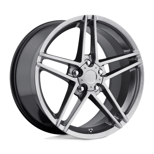 Performance Replicas: wheel PR117H 18X8.5 5X4.75 70.7 H-SLV-DRK 56MM Black