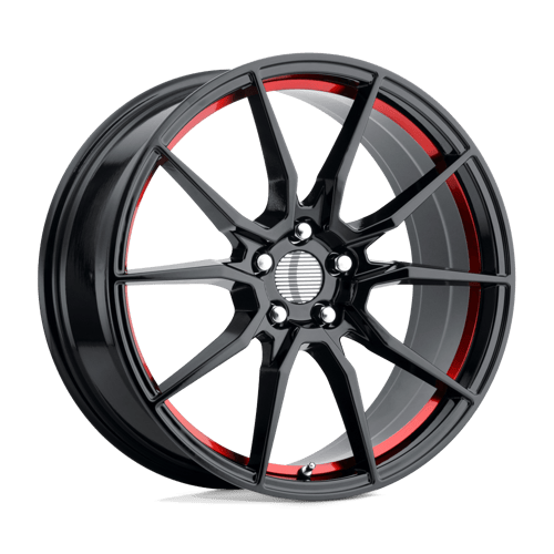 Performance Replicas: wheel PR193RS 17X9 5X4.5 70.6 G-BLK RED-MCH 24 Black