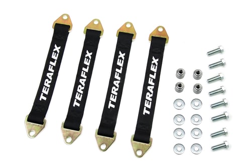 Teraflex: JK: taśmy ograniczające skok zawieszenia – 15.125″ przód & 13.5″ tył 3-4” Lift