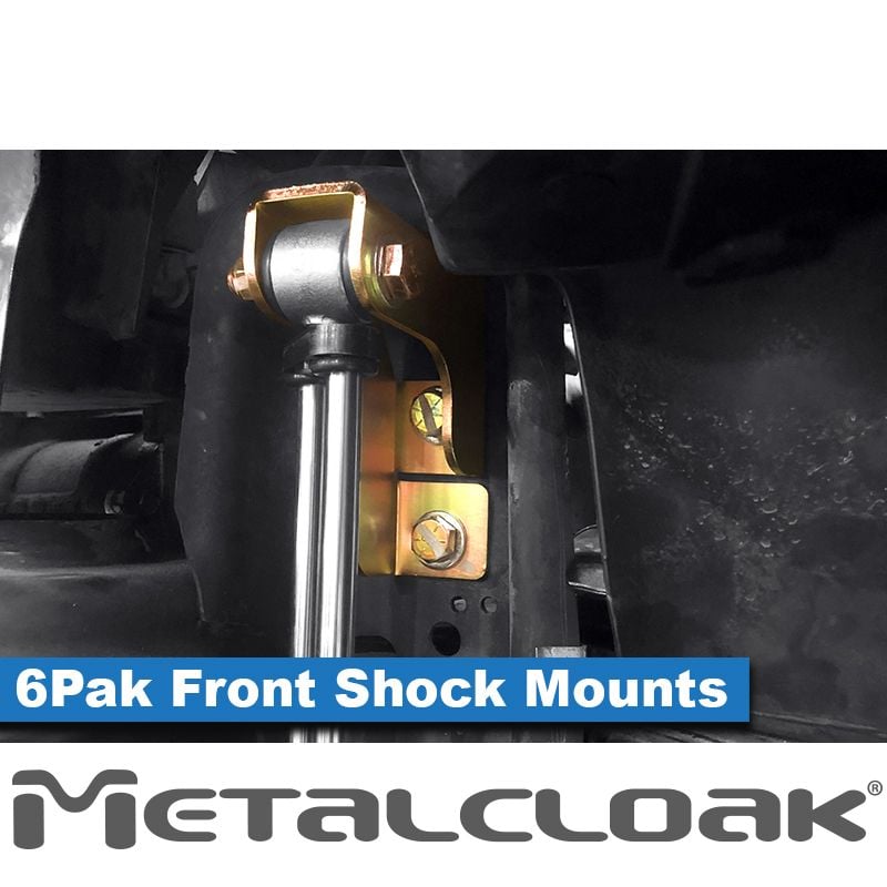 Metalcloak: front shock mount kit 6Pak - 2007-18 Jeep Wrangler JK
