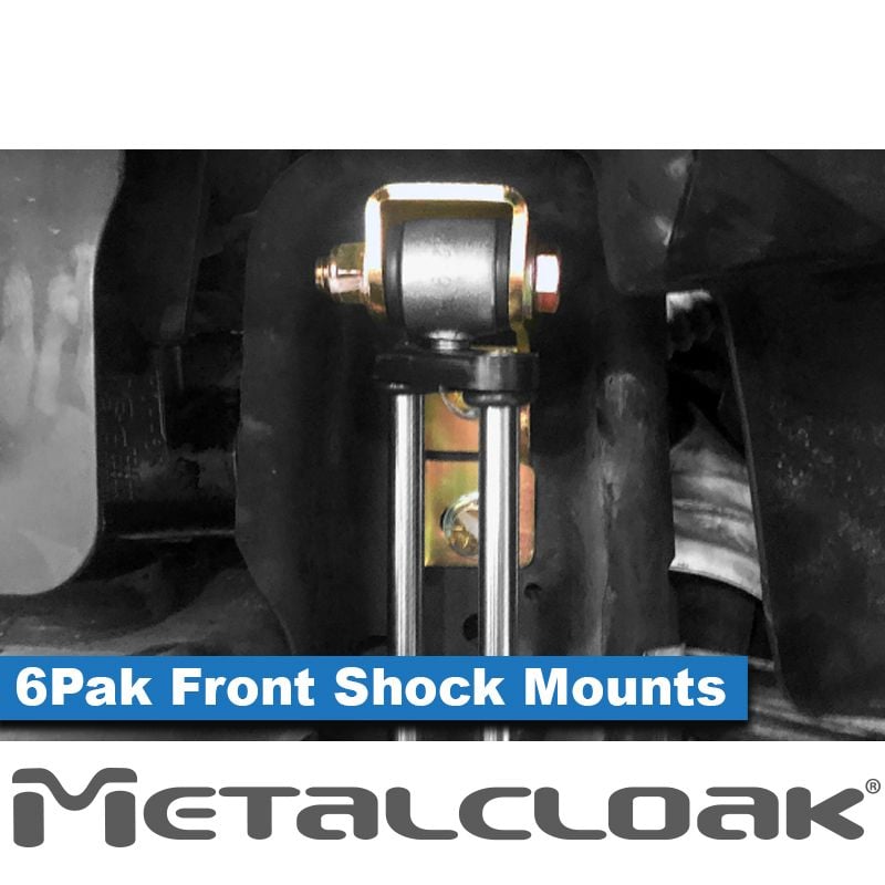 Metalcloak: front shock mount kit 6Pak - 2007-18 Jeep Wrangler JK
