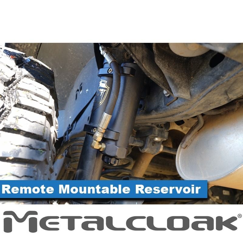 Metalcloak: RockSport BLACK RR Satz hintere verstellbare Stoßdämpfer mit Ausgleichsbehälter, Höherlegung 2.5-3.5" – ab 2018 Jeep Wrangler JL